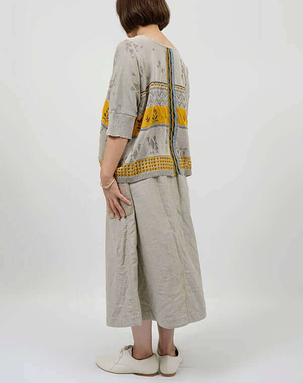 
                  
                    Load image into Gallery viewer, MIXジャカードワイドプルオーバー / BEH07001WA
                  
                