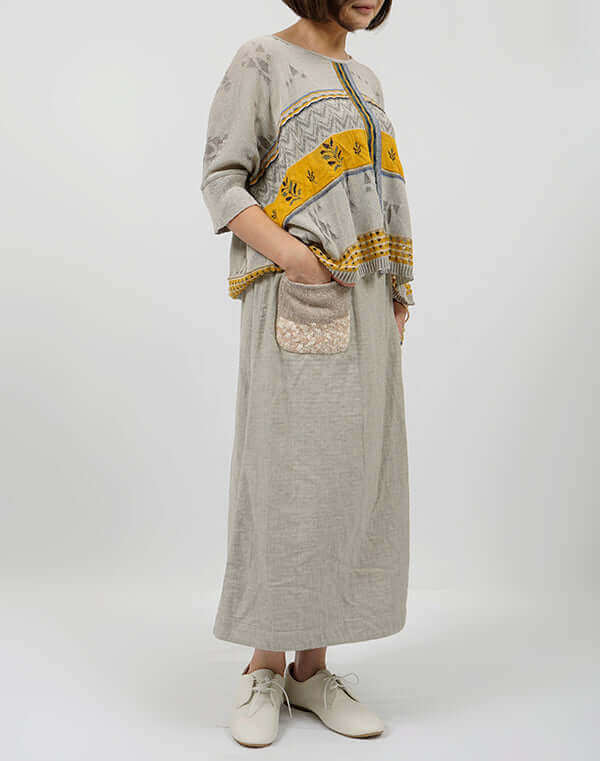 
                  
                    Load image into Gallery viewer, MIXジャカードワイドプルオーバー / BEH07001WA
                  
                