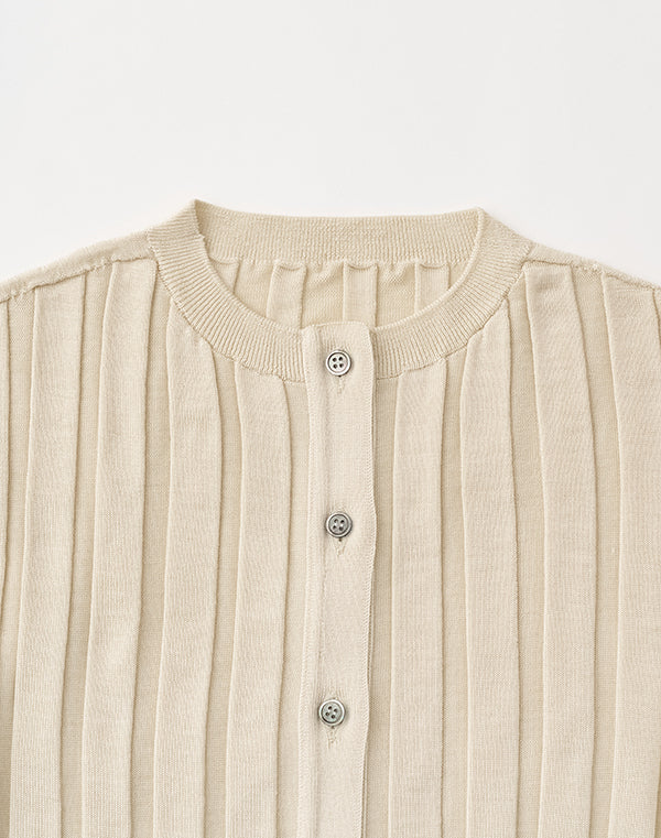 
                  
                    Load image into Gallery viewer, 【予約/10月中旬/12月上旬発送予定】mayuhada silk rib cardigan / BDH24105LH
                  
                