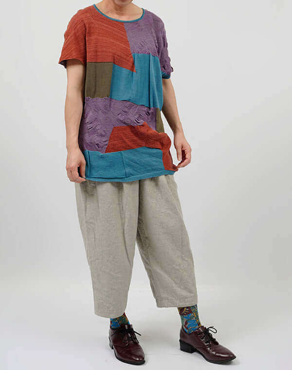 
                  
                    Load image into Gallery viewer, 綿麻リバーシブルストレートパンツ / BEH07036WA
                  
                