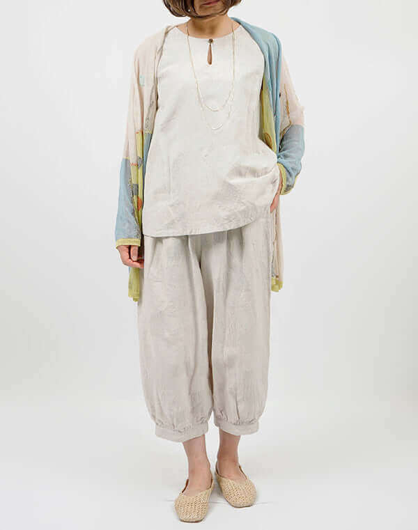 
                  
                    Load image into Gallery viewer, 綿麻柄フレアベスト / BEH07041WA
                  
                