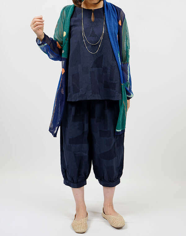 
                  
                    Load image into Gallery viewer, 綿麻柄フレアベスト / BEH07041WA
                  
                