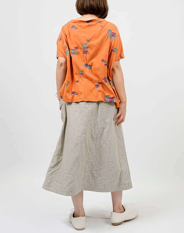 
                  
                    Load image into Gallery viewer, つみき柄ジャージーノースリーブプルオーバー / BEH07064WA
                  
                