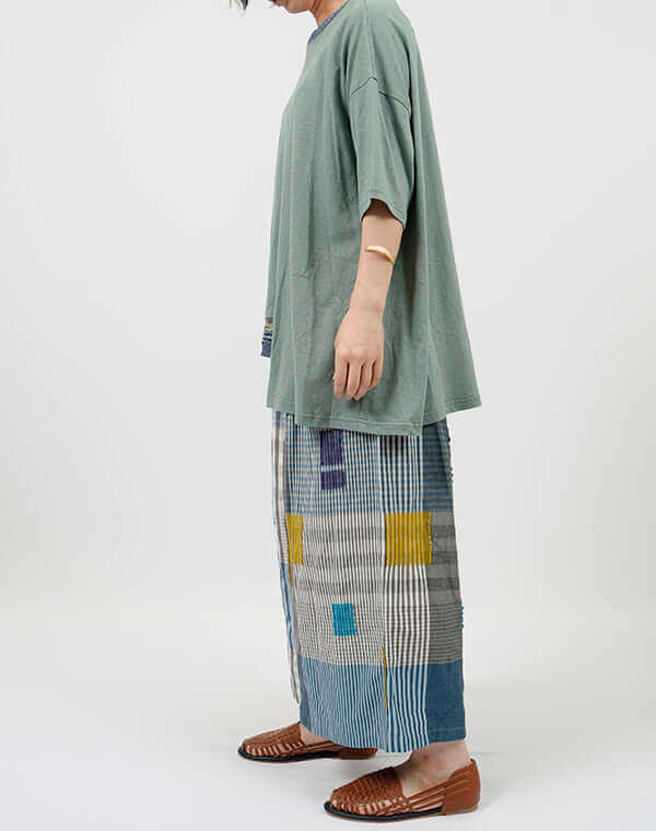 
                  
                    Load image into Gallery viewer, 綿麻ジャージーアシンメトリーチュニック / BEH07071WA
                  
                