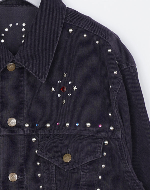 
                  
                    Load image into Gallery viewer, Studded Jean Jacket - 14W Corduroy / 313332252001
                  
                