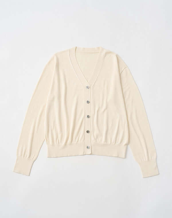 
                  
                    Load image into Gallery viewer, シルクVカーディガン / BEH13005WA
                  
                