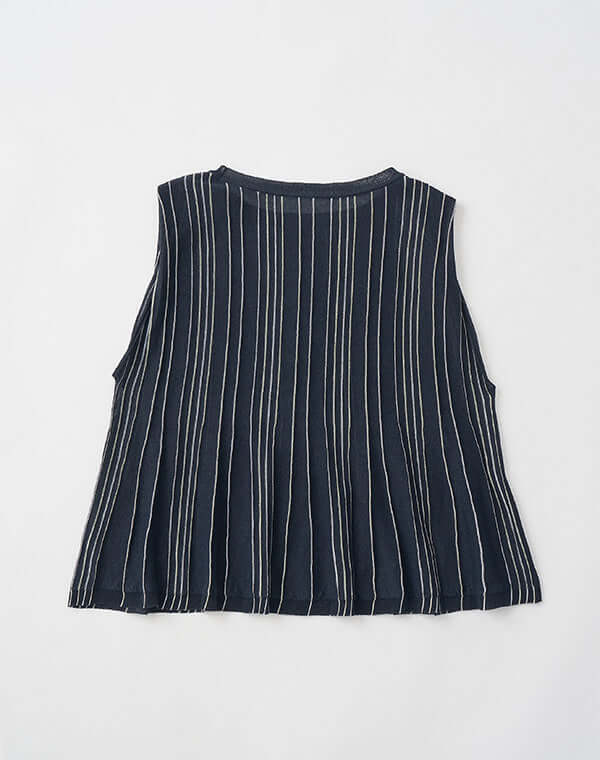 
                  
                    Load image into Gallery viewer, ペーパーヤーンストライプニット / BEH13009WA
                  
                