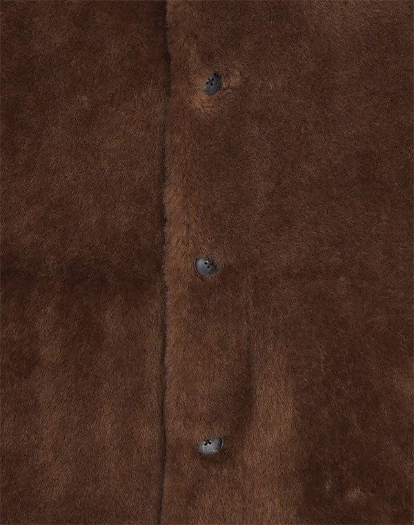 
                  
                    Load image into Gallery viewer, STRAIGHT MERINO MOUTON FUR VEST / 309192252001
                  
                