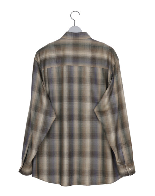 
                  
                    Load image into Gallery viewer, SUPER LIGHT WOOL CHECK SHIRT / 311192252001
                  
                