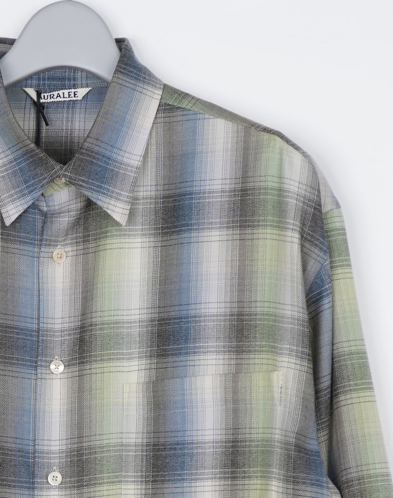 
                  
                    Load image into Gallery viewer, SUPER LIGHT WOOL CHECK SHIRT / 311192252001
                  
                