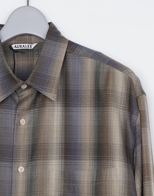 
                  
                    Load image into Gallery viewer, SUPER LIGHT WOOL CHECK SHIRT / 311192252001
                  
                
