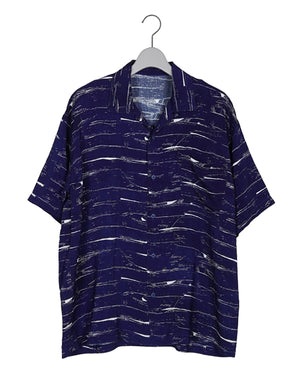 
                  
                    Load image into Gallery viewer, ALOHA SHIRT INDIGO OCEAN / 311861231004
                  
                