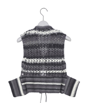 
                  
                    Load image into Gallery viewer, Face Hand Knit Sleeve-less Top / 301333242002
                  
                