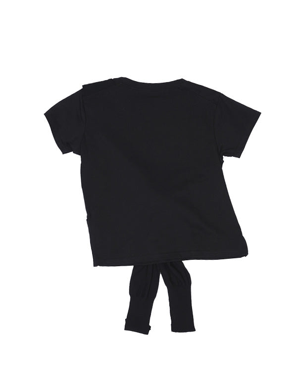 
                  
                    Load image into Gallery viewer, Knit Sleeve Tee - Black / 304333241001
                  
                