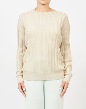 
                  
                    Load image into Gallery viewer, 【予約/10月中旬/12月上旬発送予定】mayuhada silk rib pullover / BDA24501LH
                  
                