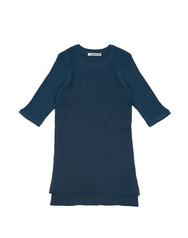 
                  
                    Load image into Gallery viewer, COTTON HIGH GAUGE RIB KNIT TEE / 301178251004
                  
                