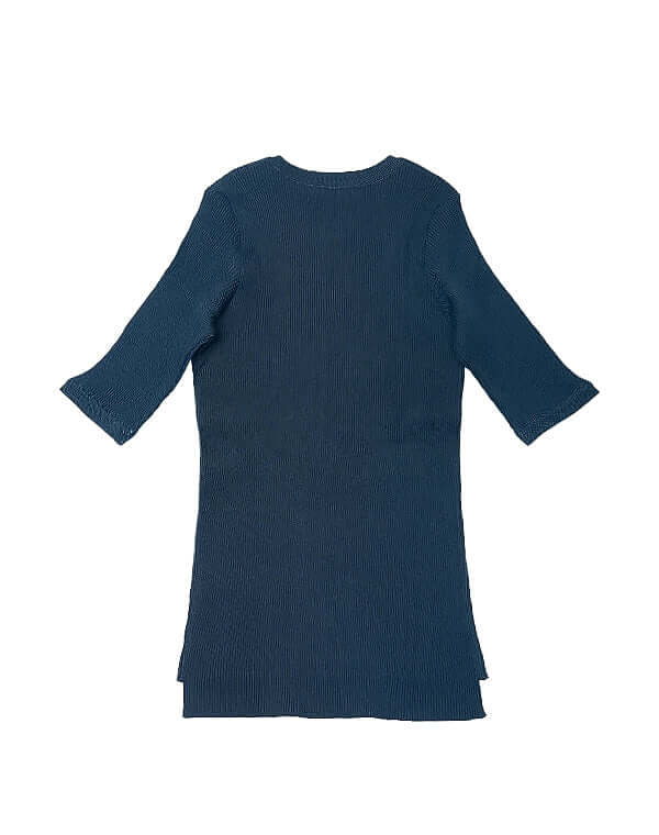 
                  
                    Load image into Gallery viewer, COTTON HIGH GAUGE RIB KNIT TEE / 301178251004
                  
                