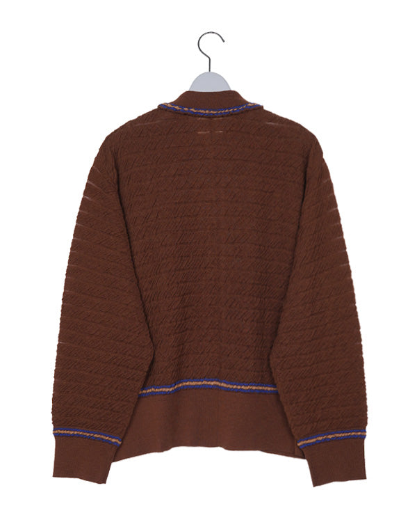 
                  
                    Load image into Gallery viewer, Wrinkled Polo Cardigan / 307343252001
                  
                