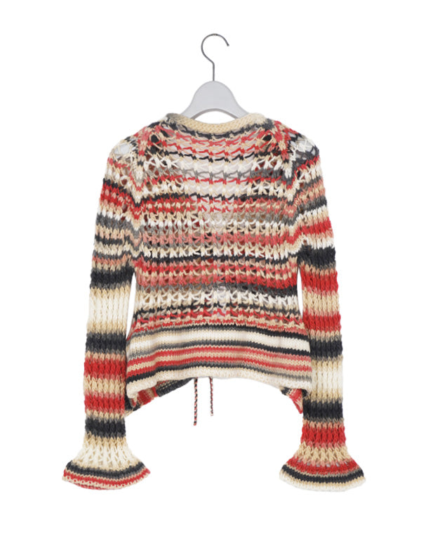 
                  
                    Load image into Gallery viewer, Face Hand Knit Cardigan / 308333242002
                  
                