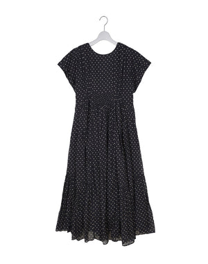 
                  
                    Load image into Gallery viewer, COTTON VOILE DOT PRINT SLEEVELESS DRESS / 303237241004
                  
                