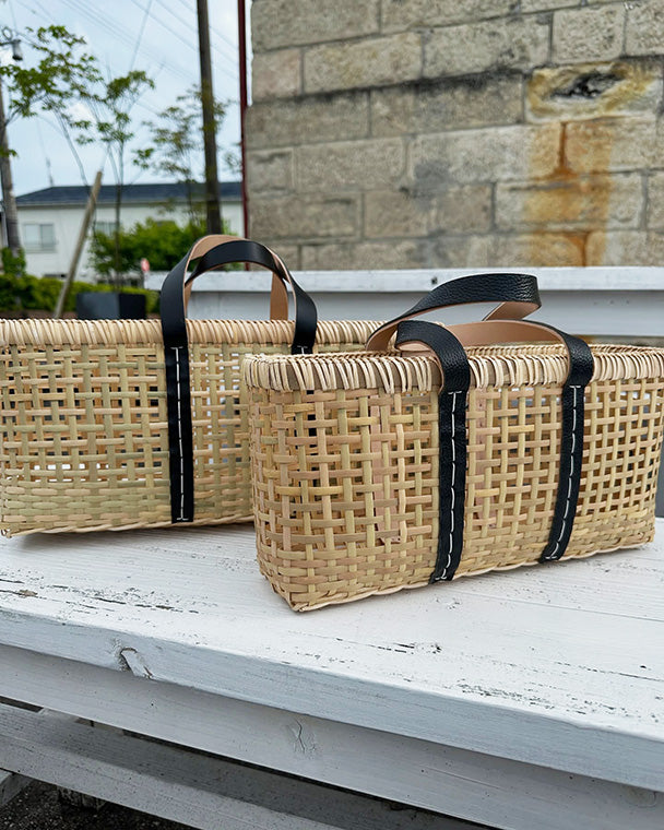 
                  
                    Load image into Gallery viewer, amiami 革手バスケット M ブラック / 904834253002
                  
                