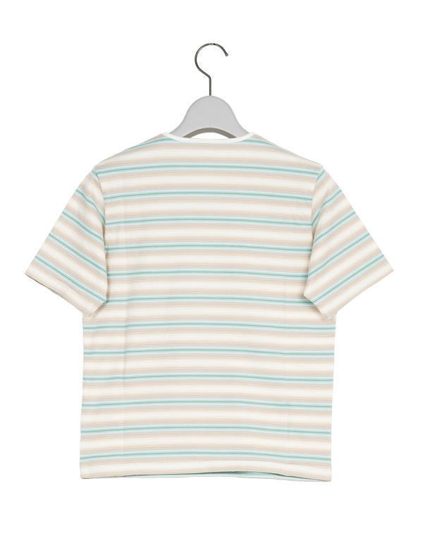 
                  
                    Load image into Gallery viewer, GRADIENT STRIPE JERSEY TEE / 304178252001
                  
                