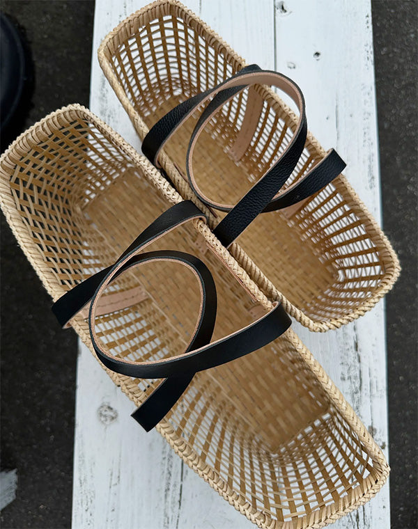 
                  
                    Load image into Gallery viewer, amiami 革手バスケット M ブラック / 904834253002
                  
                