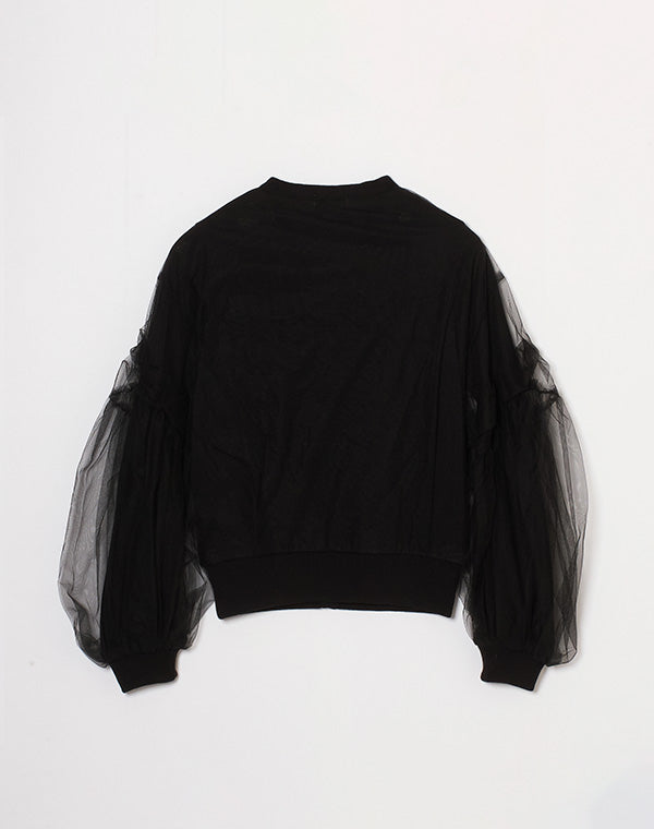 
                  
                    Load image into Gallery viewer, TULLE VNECK CARDIGAN / 307297242002
                  
                