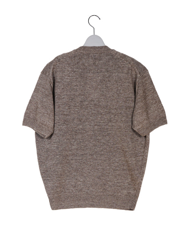 
                  
                    Load image into Gallery viewer, 【SALE】WASHED HIGH COUNT LINEN CREW NECK S/S / 304335241001
                  
                