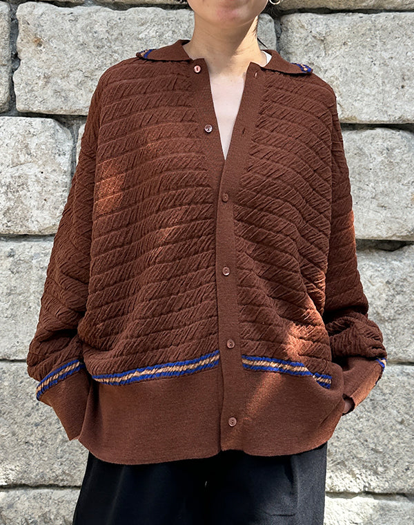 
                  
                    Load image into Gallery viewer, Wrinkled Polo Cardigan / 307343252001
                  
                