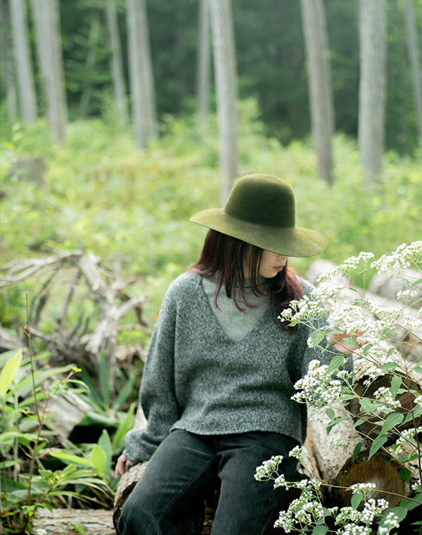 
                  
                    Load image into Gallery viewer, mayuhada wool V neck pullover / BEA24503LH
                  
                