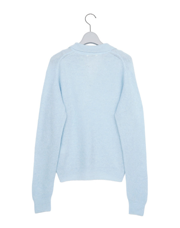 
                  
                    Load image into Gallery viewer, BABY SURI ALPACA SHEER KNIT SKIPPER POLO / 301178252002
                  
                