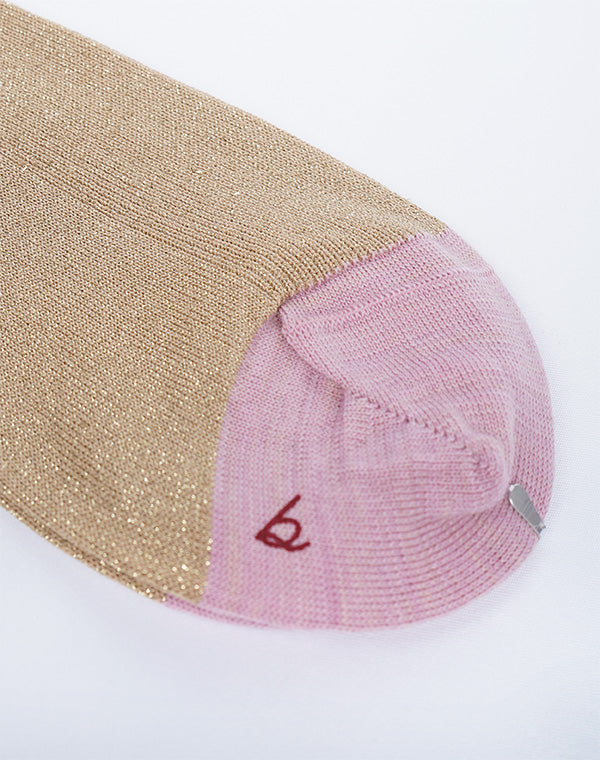 
                  
                    Load image into Gallery viewer, Lurex Fine Ribbed Knee High Socks / 336170252001
                  
                