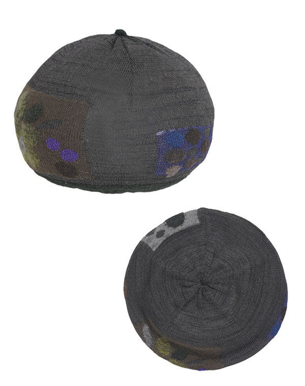 
                  
                    Load image into Gallery viewer, アートフラワーニットベレー帽 / BEA01429WA
                  
                