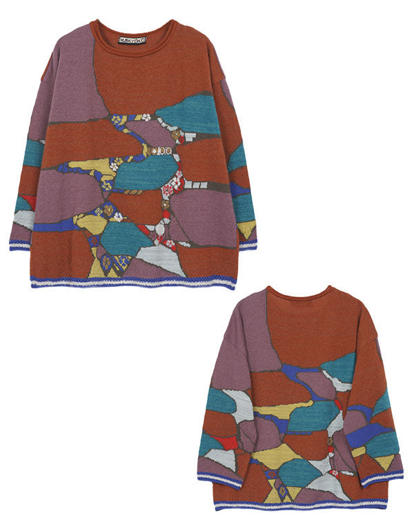 
                  
                    Load image into Gallery viewer, アースインターシャプルオーバー / BEA01430WA
                  
                