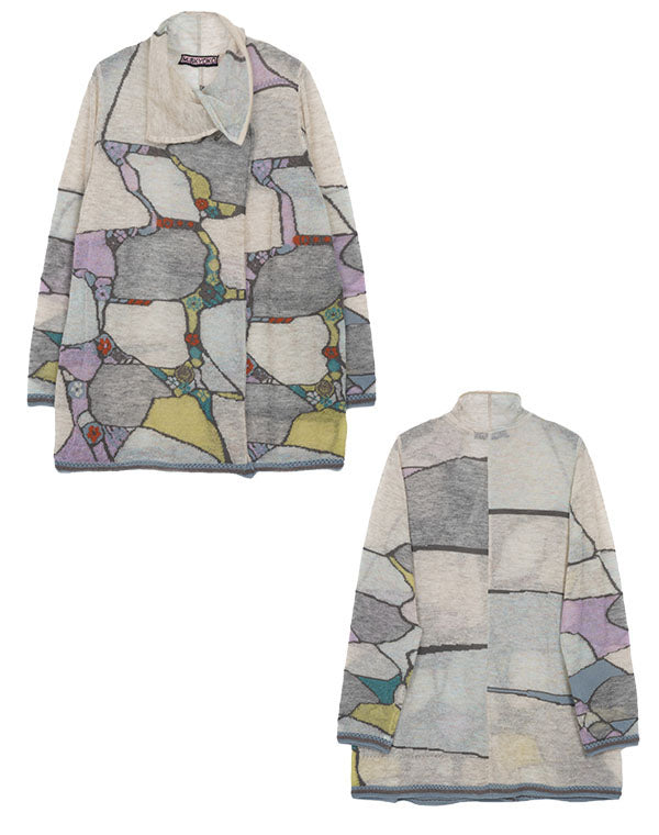 
                  
                    Load image into Gallery viewer, アースインターシャシアーカーディガン / BEA01432WA
                  
                