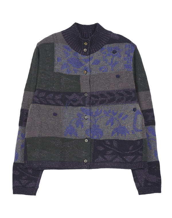 
                  
                    Load image into Gallery viewer, トライバル柄ハイネックカーディガン / BEA01439WA
                  
                