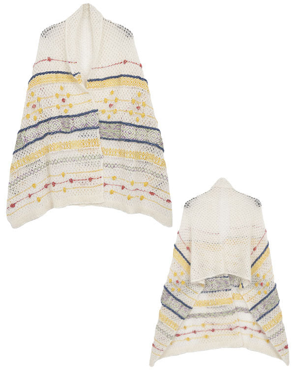 
                  
                    Load image into Gallery viewer, モヘアメッシュジャカードショール / BEA01447WA
                  
                