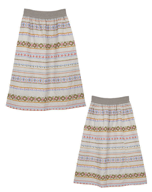 
                  
                    Load image into Gallery viewer, フラワーラインギャザースカート / BEA01468WA
                  
                