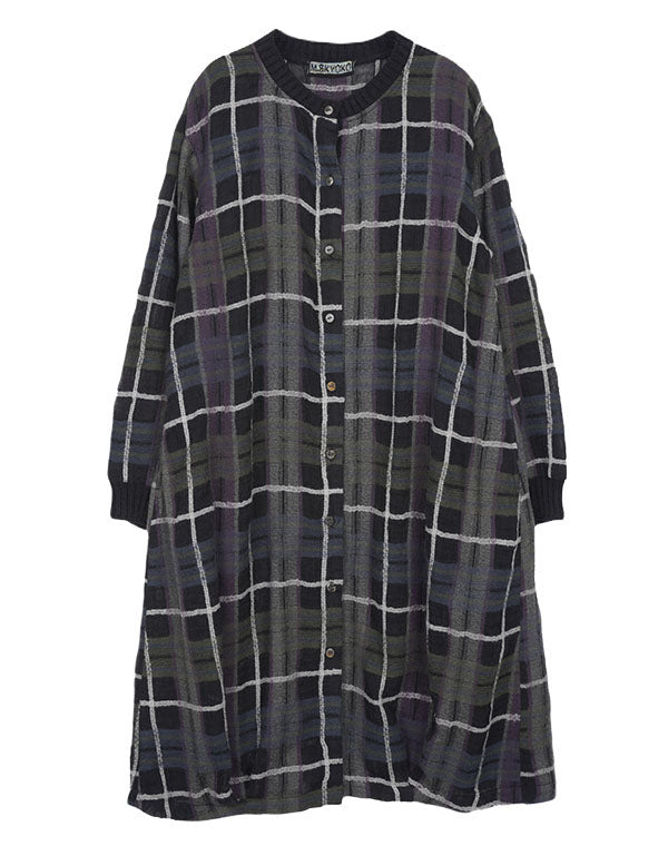 
                  
                    Load image into Gallery viewer, カラフルチェック前開きワンピース / BEA01471WA
                  
                