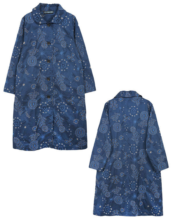 
                  
                    Load image into Gallery viewer, 刺し子柄ストレッチギャザー衿コート / BEA01482WA
                  
                