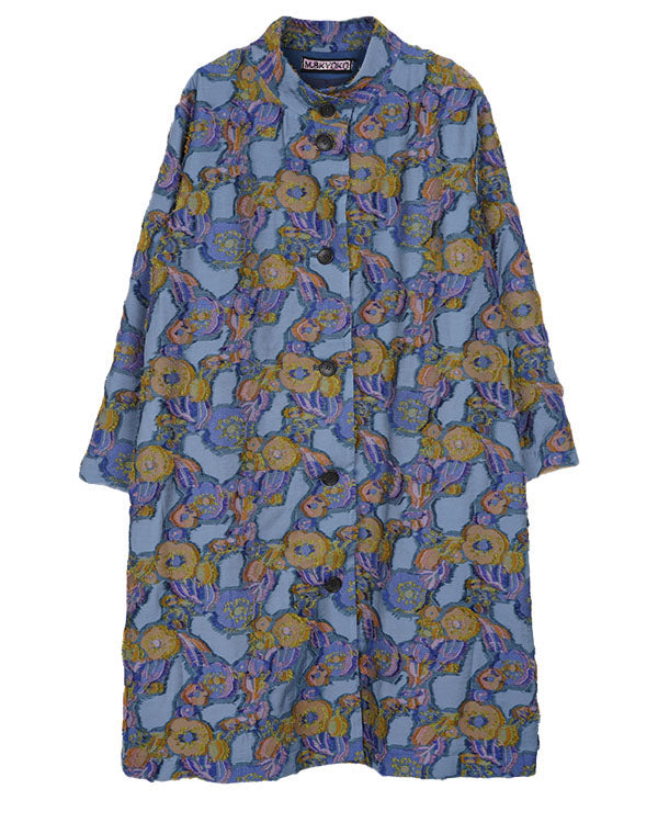 
                  
                    Load image into Gallery viewer, 花の種フリンジスタンドカラーコート / BEA01488WA
                  
                