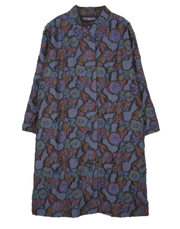 
                  
                    Load image into Gallery viewer, 花の種フリンジスタンドカラーコート / BEA01488WA
                  
                