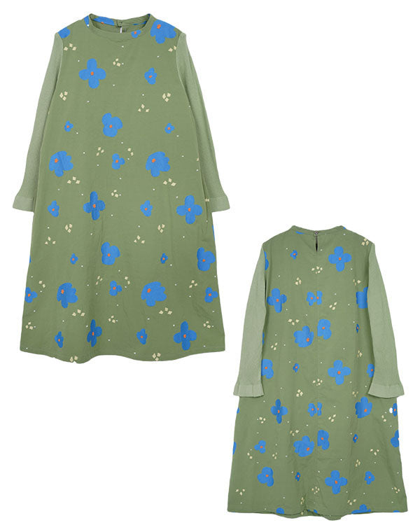 
                  
                    Load image into Gallery viewer, ペーパーフラワーニット袖ワンピース / BEA01490WA
                  
                