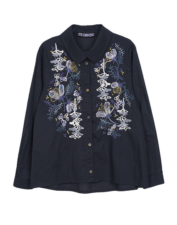 
                  
                    Load image into Gallery viewer, 花刺繍ローンブラウス / BEA01498WA
                  
                