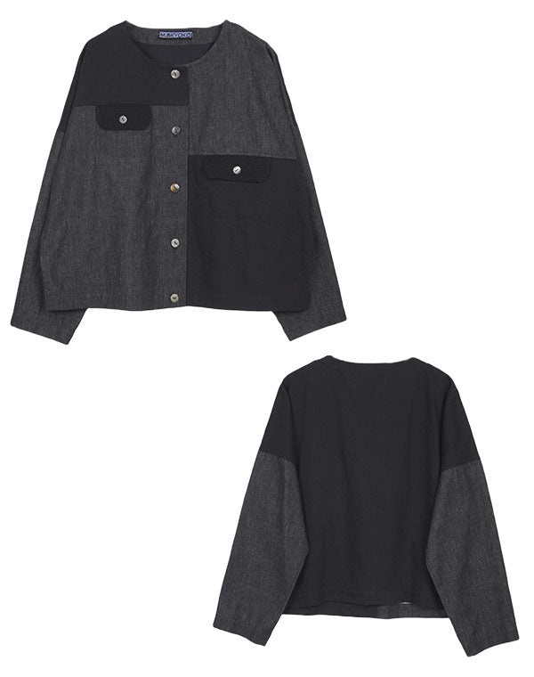 
                  
                    Load image into Gallery viewer, デニム切替ジャケット / BEA01506WA
                  
                