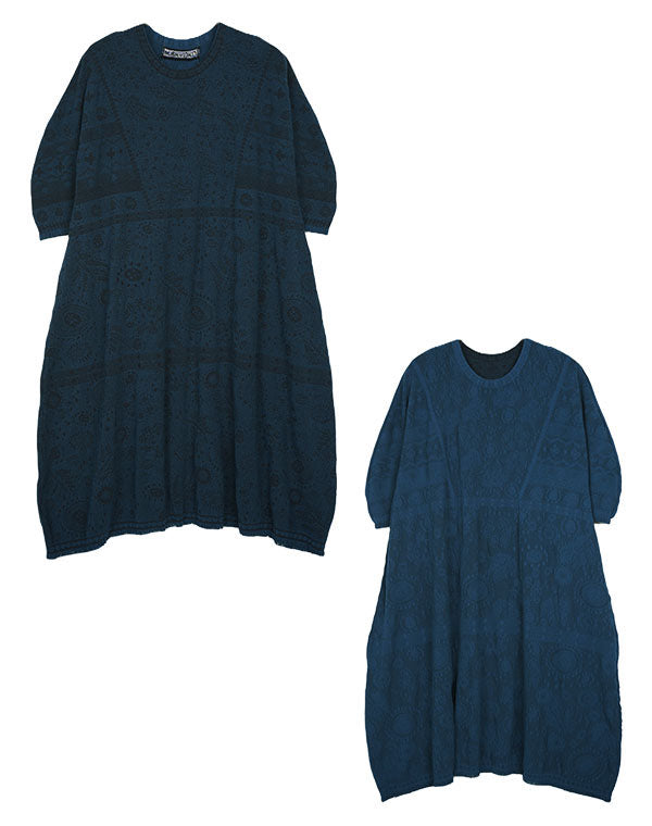 
                  
                    Load image into Gallery viewer, シームレスリバーシブルニットレースワンピース / BEA01523WA
                  
                