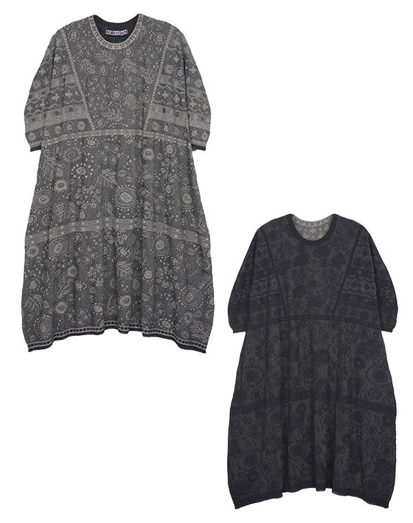 
                  
                    Load image into Gallery viewer, シームレスリバーシブルニットレースワンピース / BEA01523WA
                  
                