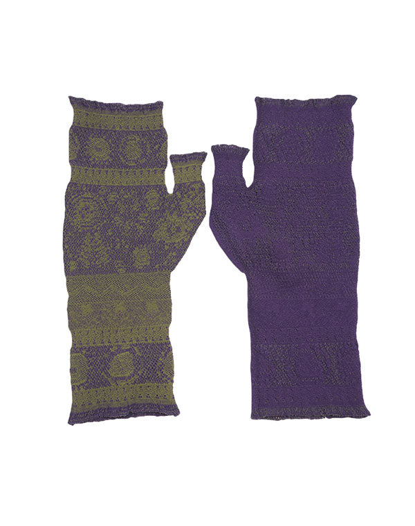 
                  
                    Load image into Gallery viewer, シームレスリバーシブルニットレースアームカバー / BEA01525WA
                  
                