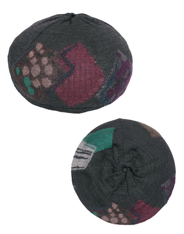 
                  
                    Load image into Gallery viewer, パッチワーク柄ベレー帽 / BEA07417WA
                  
                